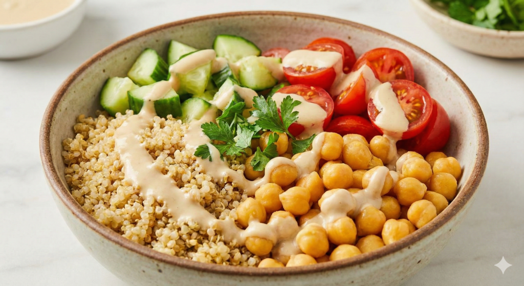 Lemon-Tahini Quinoa Bowl