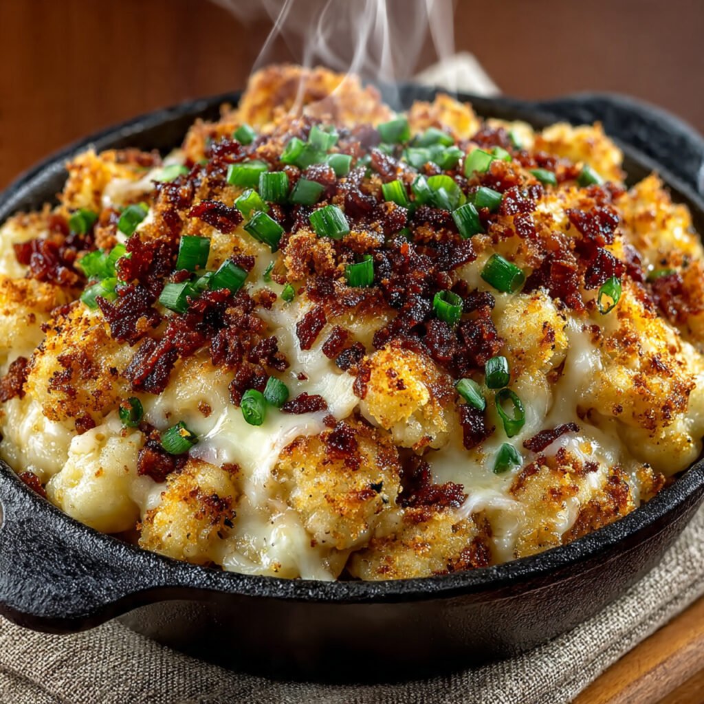 Cheesy jalapeño hominy with bacon - Southern comfort style