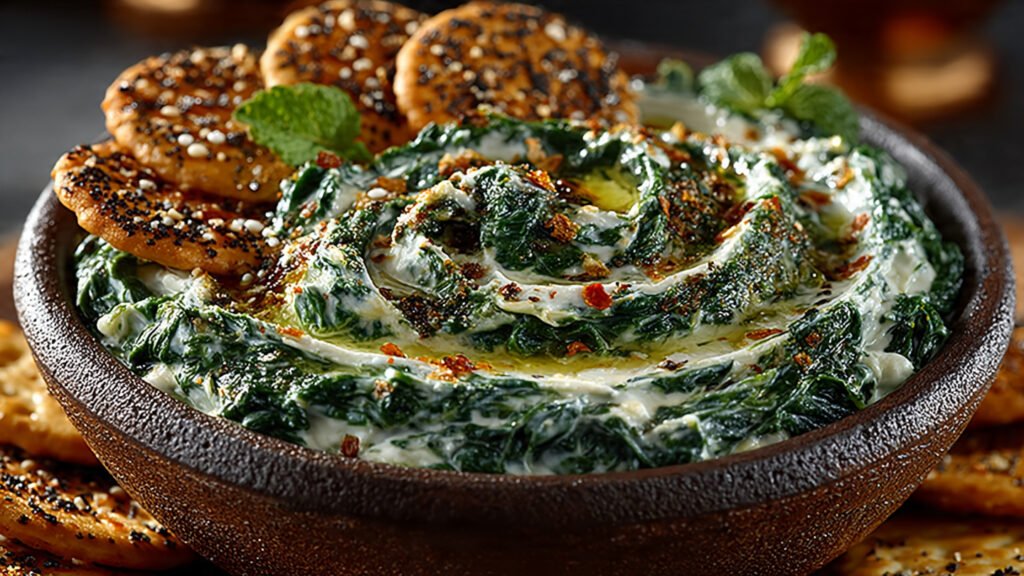 Cold espinaca dip ready to serve