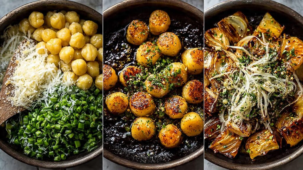 Step-by-step process for searing hominy perfectly